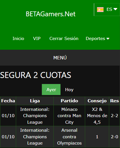 boleto de apuesta vip ganada